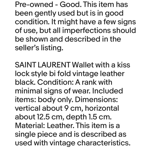 Yves Saint Laurent Black Wallet with Gold Accent - Picture 13 of 13